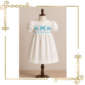 Smocking bows  Design Plate for dress machine embroidery design  Digital download. 2 Sizes