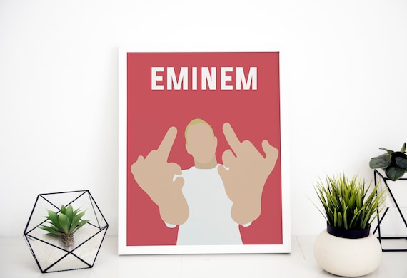 Eminem Poster / Rap Poster / Rap Music Poster / Eminem Print / Eminem Art /  Minimalist Music Poster / Music Poster / Slim Shady 