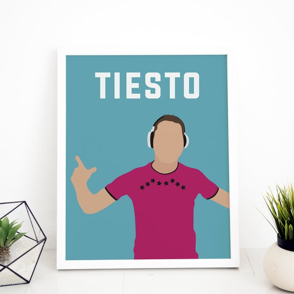 Tiesto Poster / EDM Poster / EDM Music Poster / Tiesto Print / Tiesto Art / Minimalist Music Poster / Music Poster / Dance Art