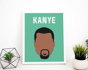 Kanye West Poster / Kanye West Print / Kanye West Art / Minimalist Poster / Music Poster / Yeezy Poster / Yeezy Print / Rap Legend / Music