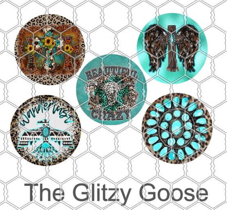 Western Cardstock Rounds for Car Freshies Digital Download Etsy