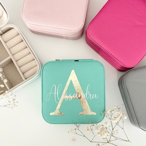 Maverton scatola porta orologi - con incisione personalizzata - rosa -  custodia per 12 orologi - in legno - idee regalo donna compleanno - gioia :  : Moda