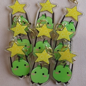 Junimo Stardew Valley Acrylic Charm 2.5 Inch With Star Charm