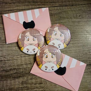 Bee and Puppycat | Star Holographic Pinback Button Lazy In Space 2.25 In