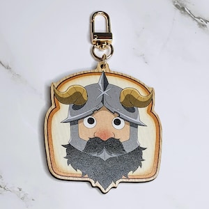 Delicious in Dungeon | Dungeon Meshi | Senshi Bread Synthetic Ashwood Keychain Charm 3 Inches
