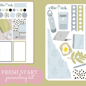 FRESH START Journaling Sticker Kit BUJO Bullet Journaling Stickers