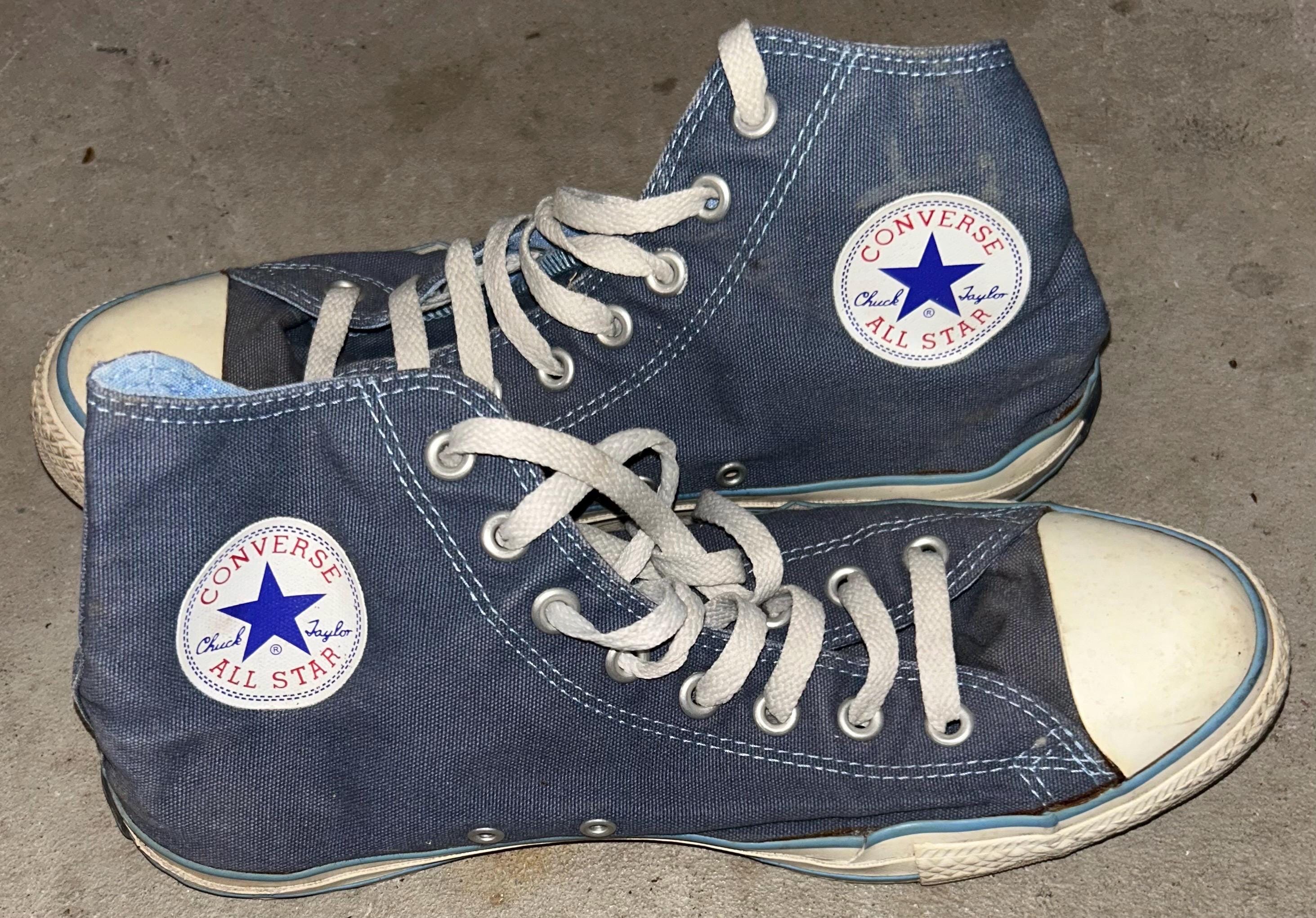 Vintage Black Converse - Etsy