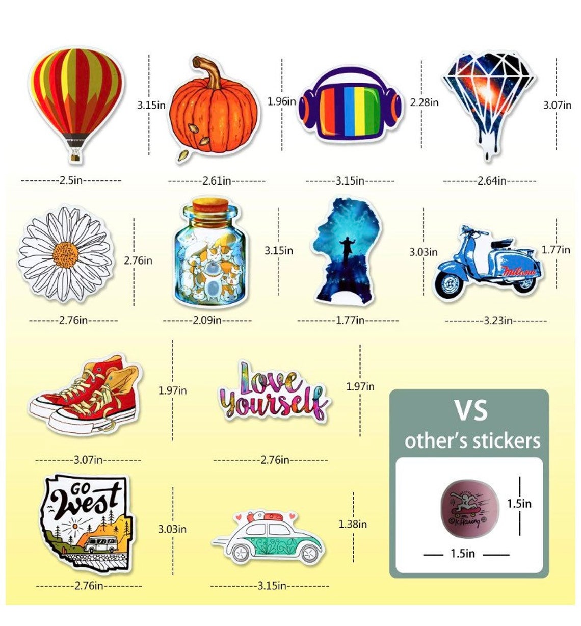 Variety 300 Pc Sticker Pack Waterproof Vinyl Reward Stickers Etsy