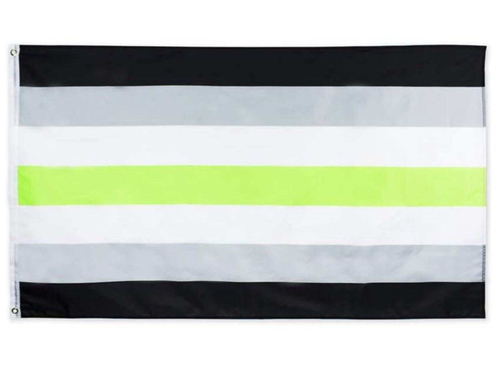 Agender Pride Flag 3 x 5 Black Gray White Vivid Green Etsy