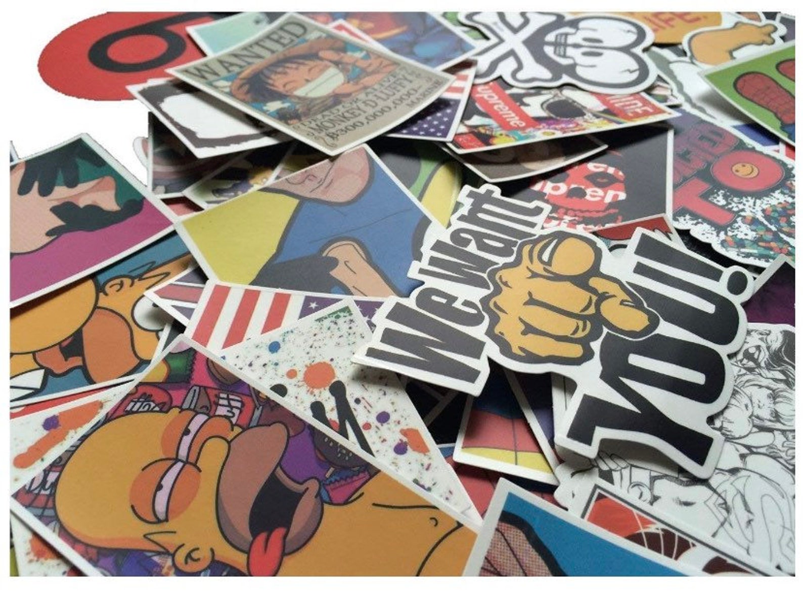 Cool Vinyl Stickers 100 pcs Random Pop Culture Logos Music | Etsy