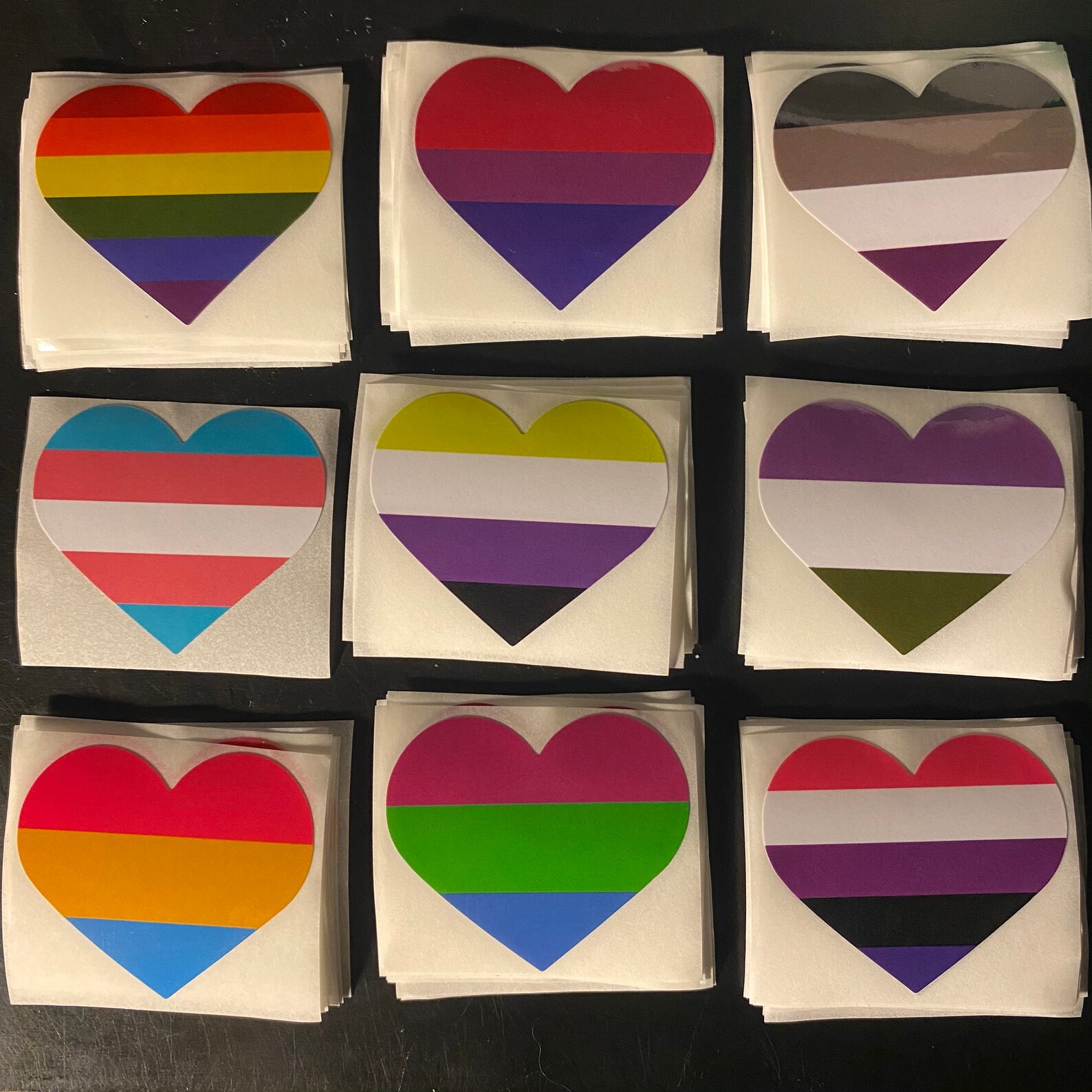 LGBTQ Pride Flag Heart Stickers Buy Individual Stickers or Etsy