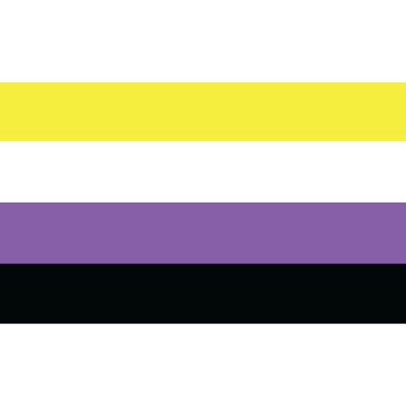 Non Binary Flag Sticker 1 5 X 2 5 High Quality Vinyl Nb Enby Etsy