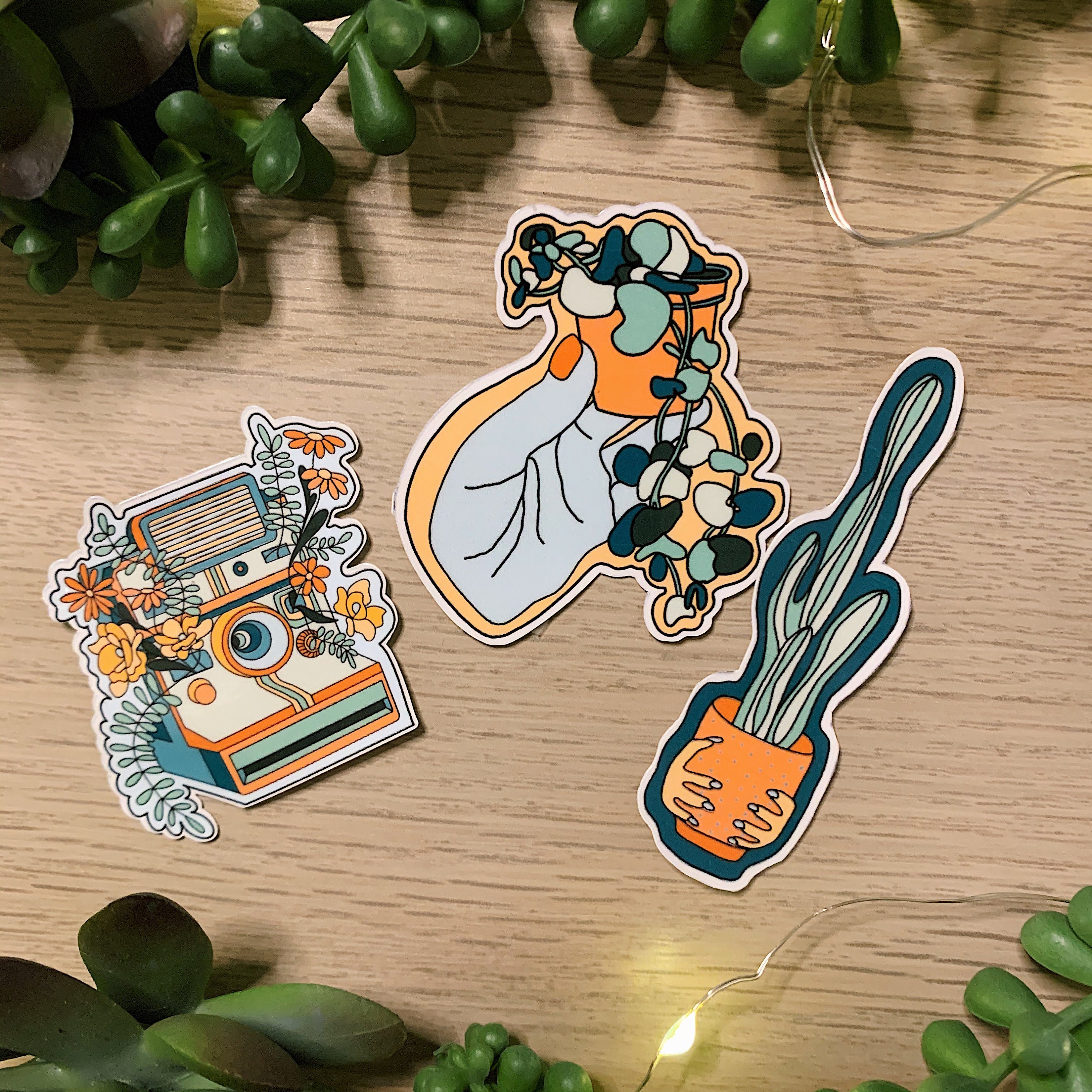 plant life sticker set aesthetic stickers leafy plant etsy