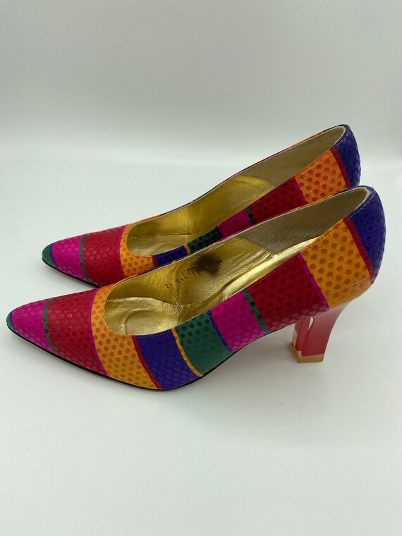 Vintage Timothy Hitsman Lucite heel pumps 80's - image 3