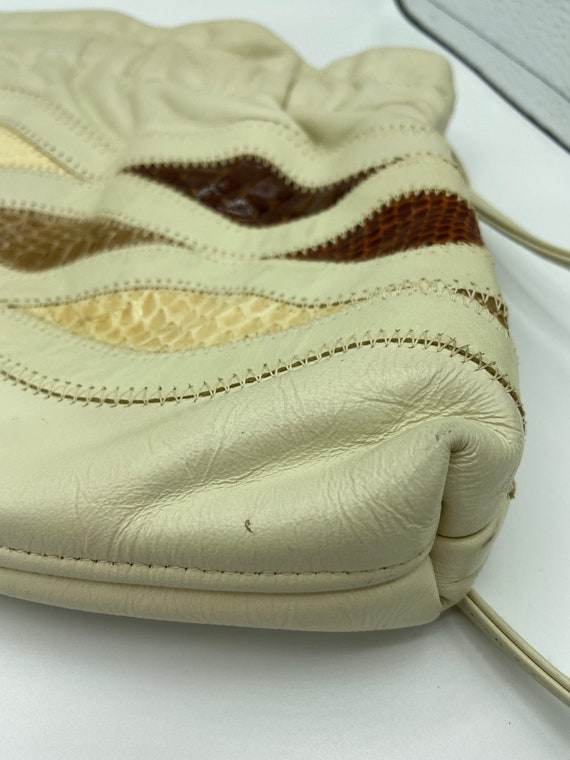 Large Vintage Leather Snake Skin Python Reptile P… - image 5