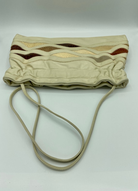 Large Vintage Leather Snake Skin Python Reptile P… - image 3