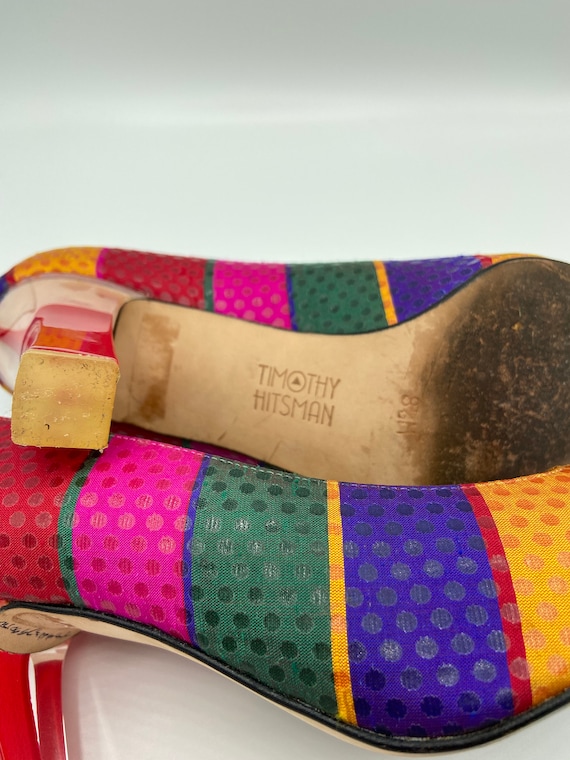 Vintage Timothy Hitsman Lucite heel pumps 80's - image 9