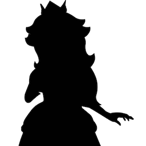 Prinzessin Pfirsich Silhouette SVG