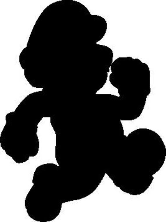 Mario Silhouette SVG Etsy