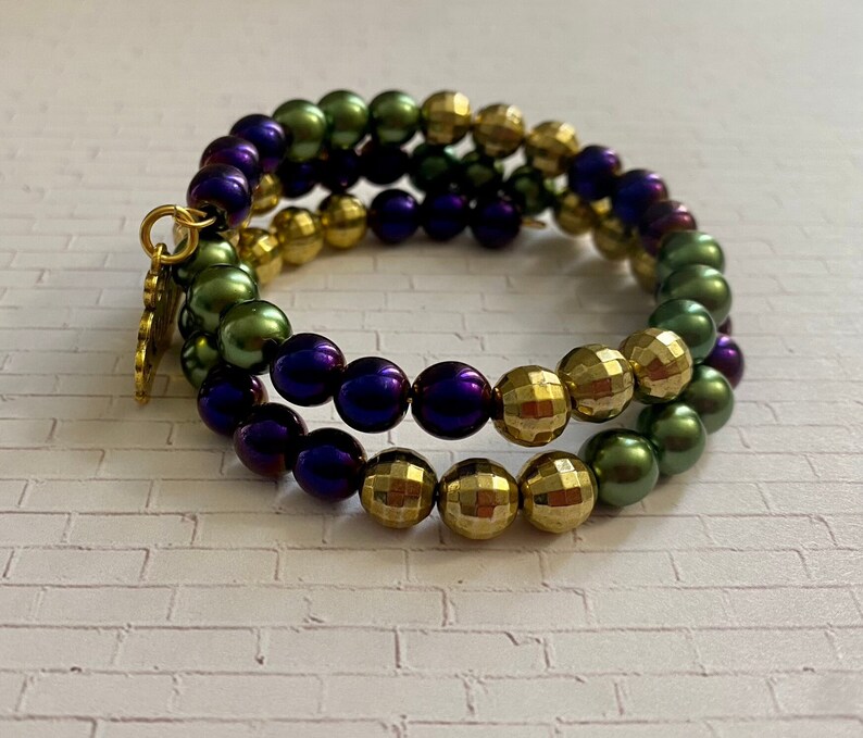 vintage mardi gras charm bracelet