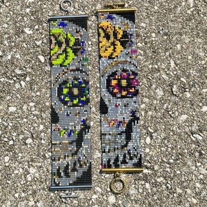 Sugar Skull Day of the Dead Halloween Handmade Beaded Bracelets