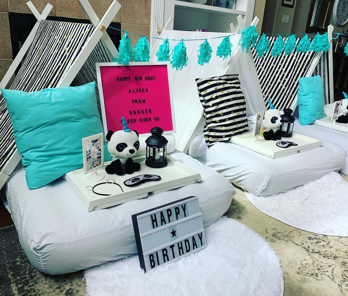 Slumber Party Tent Rental with Basic Solid Canopy Etsy
