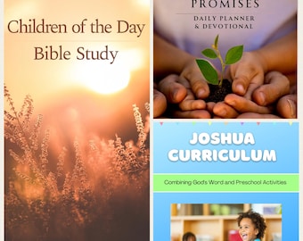 Joshua Curriculum/His Precious Promises Daily Planner and Devotional /Children of the Day Bible Study Bundle