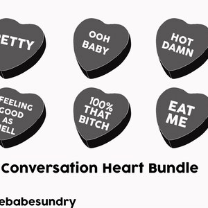 Conversation Heart Image Bundle svg, jpg