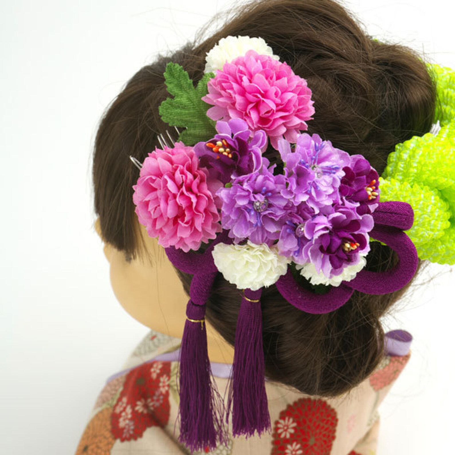 Hair Accessories Japanese Flower Hair Accessory Set Comb & Etsy