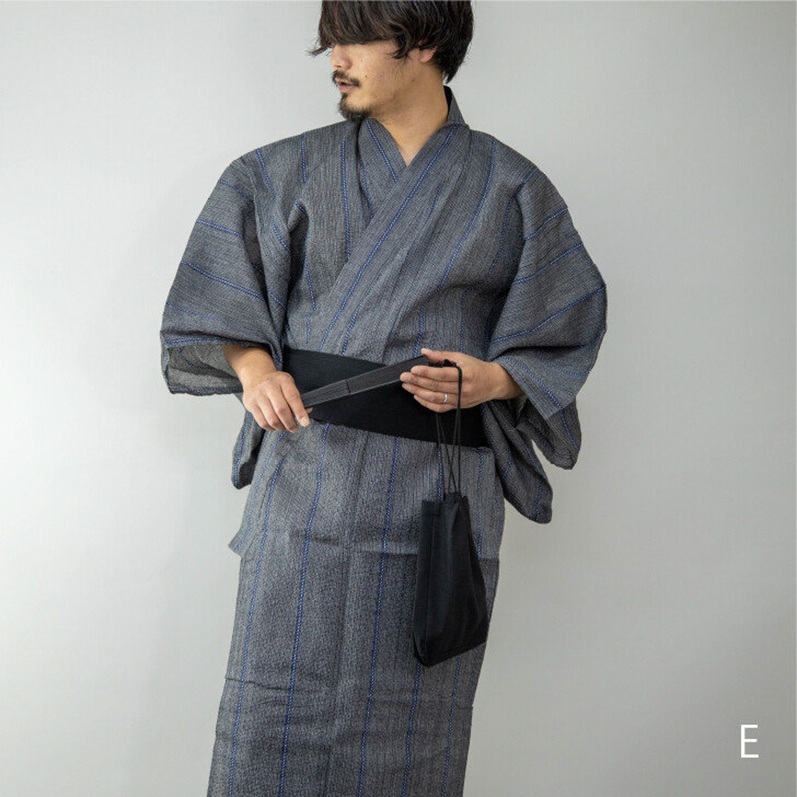 Mens Yukata Robe Yukata Kimono para Hombres Kimono Japonés Etsy