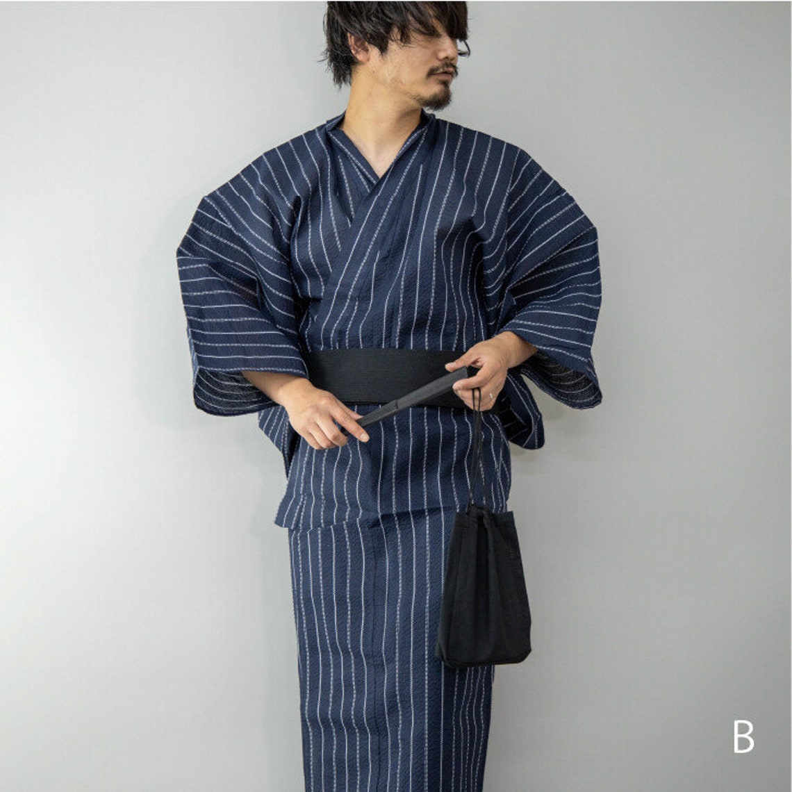 Mens Yukata Robe Yukata Kimono para Hombres Kimono Japonés Etsy