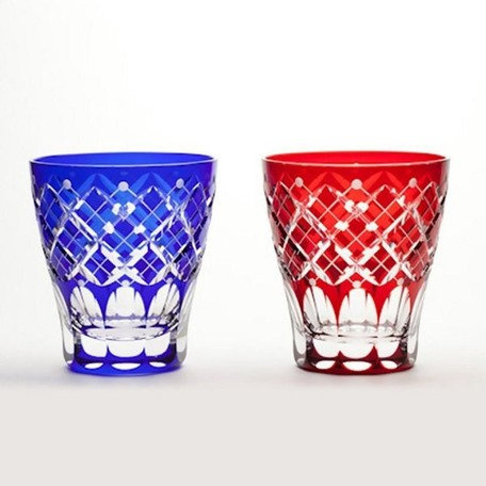 Kiriko Glasses Edo Kiriko Glass Made in Japan Traditional Etsy