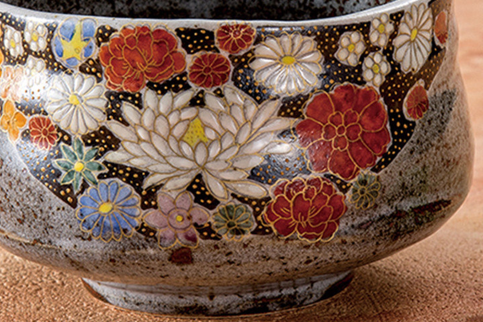 Japanese Kutani Yaki Kutani Ware Pottery Matcha Bowl Japanese Etsy