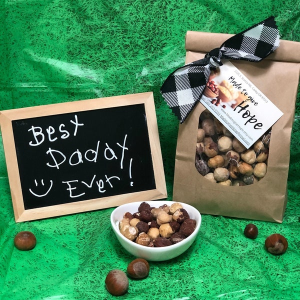 Father's Day Unique Treat! Homegrown Hazelnuts are Downright Yummy! On-the-Go or On-the-Couch this SUPERFOOD gift is a Healthy No-Brainer!