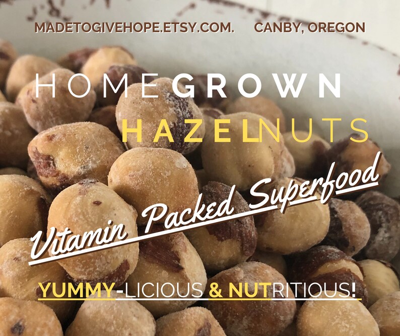 HOMEGROWN HAZELNUTS Oregon's Heart Healthy,Protein Packed, Brain Boosting, Energy Fuel Snacks/Party Favor/Gift for EVERYONE You Appreciate image 4