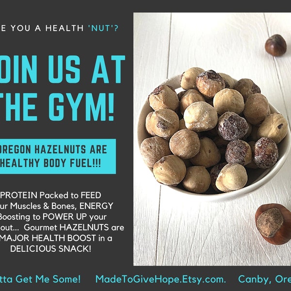 WHOLESOME Oregon Hazelnuts: Protein Packed/Low Carb/Gluten-Free/GUILT-Free/Heart Healthy/Diabetic Friendly/Workout Snack/Gym/Healthnut Gift