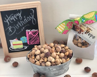 Party Time!YUMMY-Licious & NUTRITIOUS Homegrown Hazelnuts:Perfect Foodie Gift-Party FAVOR-Wedding Favor-Retirement Gift-Birthday Favors-Keto