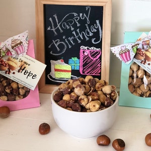 HOMEGROWN HAZELNUTS Oregon's Heart Healthy,Protein Packed, Brain Boosting, Energy Fuel Snacks/Party Favor/Gift for EVERYONE You Appreciate Birthday Packaging