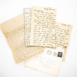 Handschriftliche Briefkorrespondenz | Liebesbrief Mail College Dating Junk Journal Ephemera Scrapbook Papier Pack Mixed Media altes Papier Handwerk
