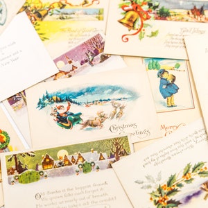 Conjunto misto de 3 cartões postais de Natal vintage de 1900 | Conjunto de cartões postais de Natal raros, Natal vintage, papelaria vintage, papelaria antigo