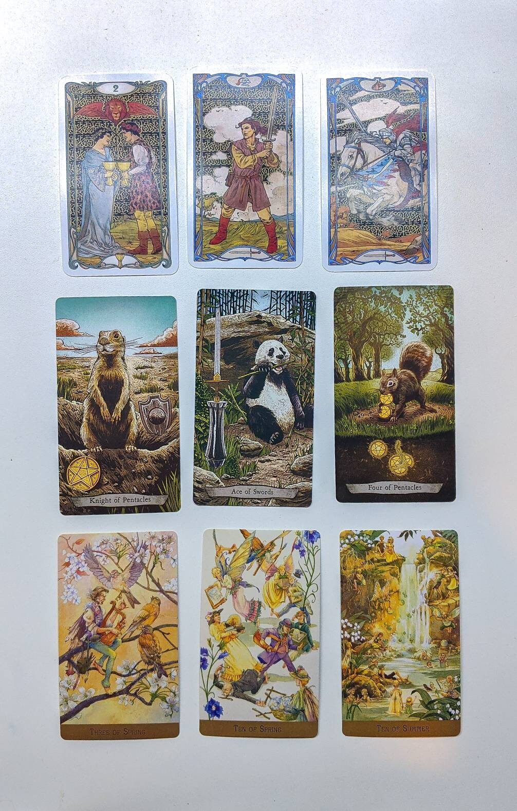Mixed Nature Tarot Card Bundle 9 pc Animals Fairytale | Etsy