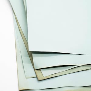 Coffee Dyed Paper Blue Cardstock 67 lb | 10 pc Coffee Stained, Tea Dyed Paper, Aged Paper, Junk Journal, Scrapbooking, Stationary Ephemera