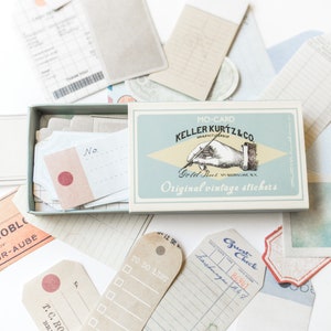 Vintage Label Stickers | Happy Mail Sticker Pack,Sticker Lot, Matchbox, Stationary, Junk Journal, Stickerpack, Scrapbooking, Match Box
