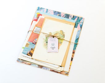 Kit de 15 páginas de libros infantiles vintage, diario basura, efímeras, páginas de libros antiguos, papel, paquete de papel vintage