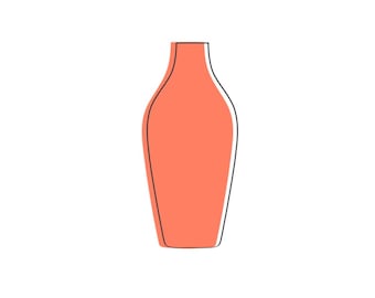 Tall Curvy Vase | Polymer Clay Cutters