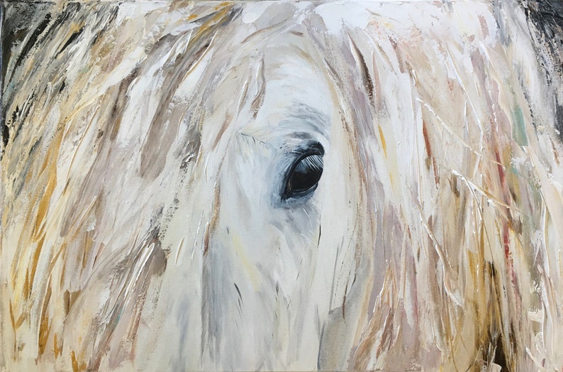 Horse Painting on Canvas Large Horse Painting Original Art Etsy