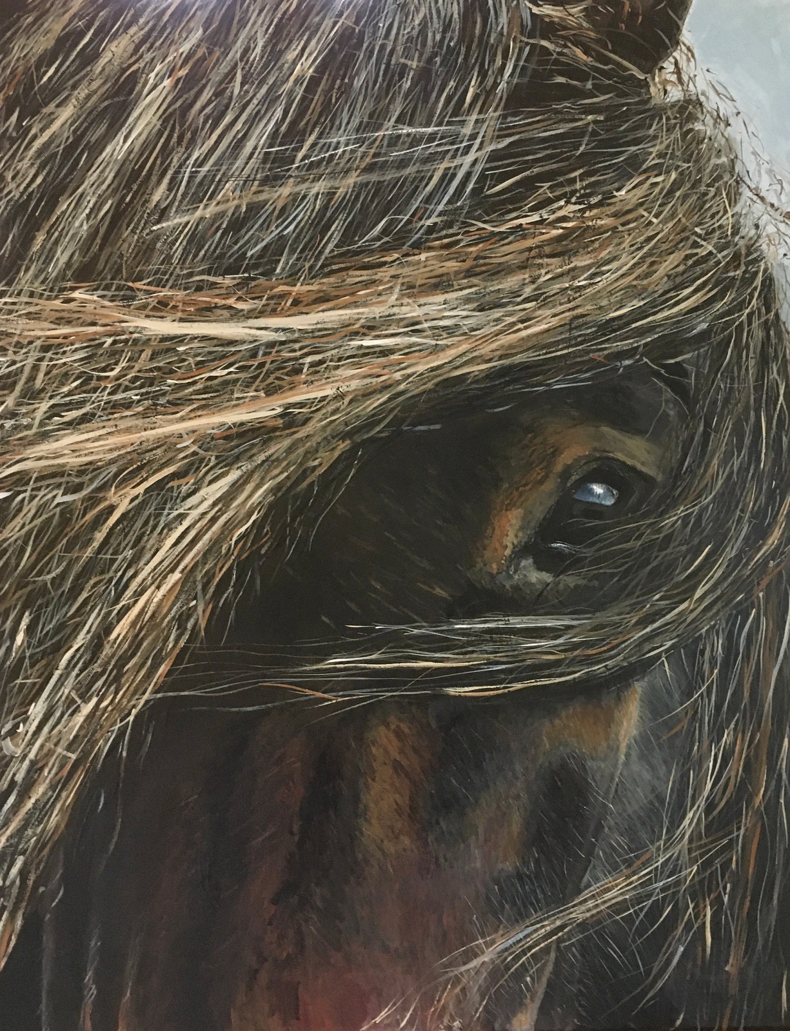 Horse Painting on Canvas, Large Horse Painting, Original Art, Horse