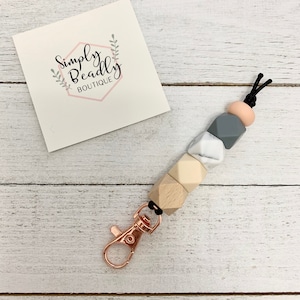 Keychain, Silicone Beaded, Accessories, Wedding Favours, School Accessories, Marble
