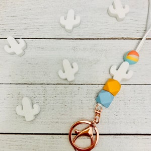 Lanyard, Teacher Gift, Nurse, Silicone Bead Lanyard, Keychain
