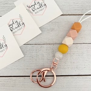 Lanyard, Teacher Gift, Nurse, Silicone Bead Lanyard, Keychain